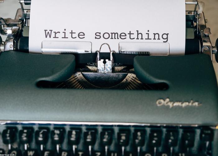 The tools of the trade — an old typewriter